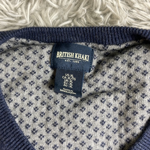 British khaki blue men’s sweater size xL - Picture 2 of 5